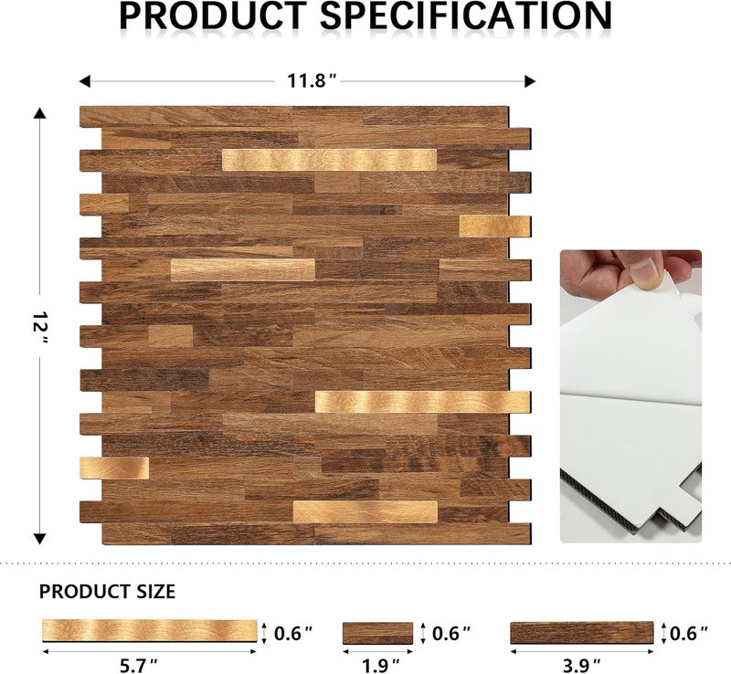 Midcard 10 Sheets Peel and Stick Backsplash PVC Wall Tile,for Kitchen Backsplash… - Image 3